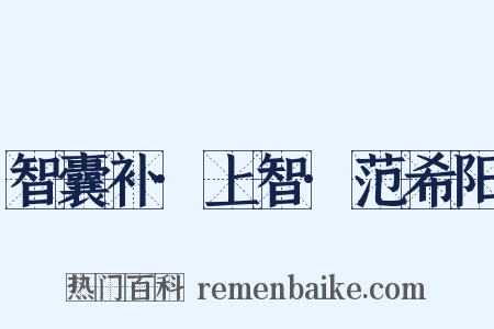 智囊补·上智·范希阳是什么意思的图片